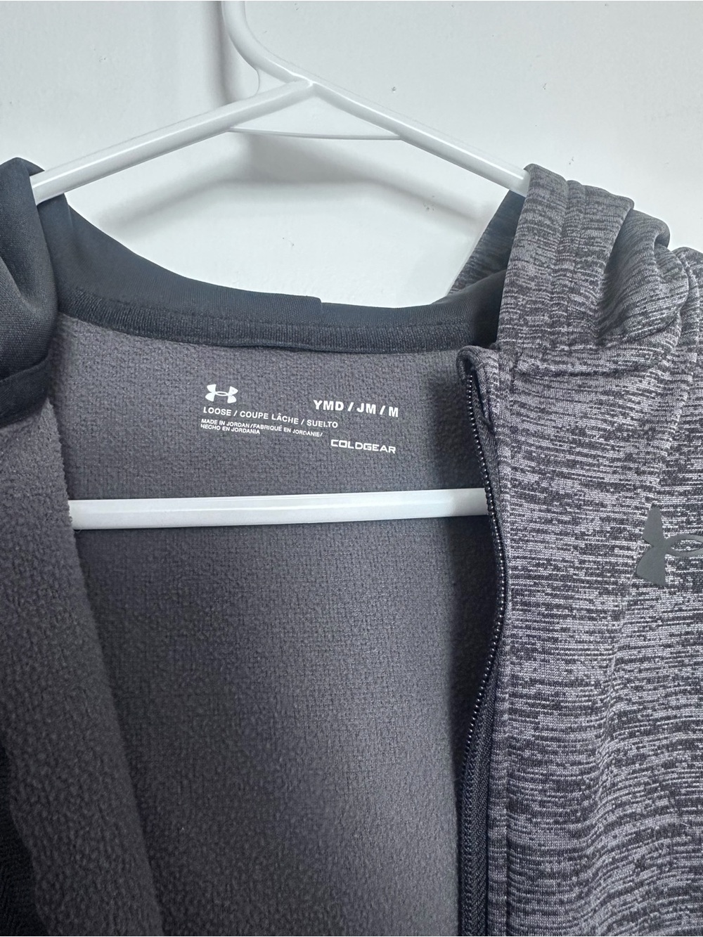 Under Armour Heather Gray ColdGear Full-Zip Hoodie